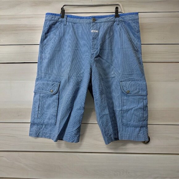 Marithe Francois Girbaud Blue Hudson Cargo Shorts Relaxed Fit Men’s 42 Vintage - Picture 1 of 11